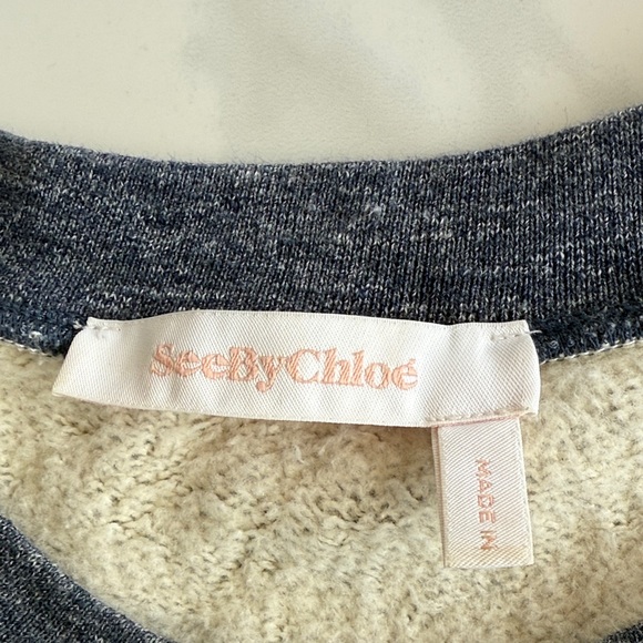 See By Chloe Gray Sweater with Multicolor Lips Design - Picture 2 of 5